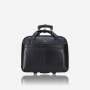 Brando Winchester 17" Leather Laptop Bag On Wheels Black