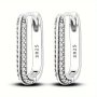 Sterling Silver 925 U-shaped Hoop Earrings Vintage-inspired Jewelry For Women Wedding And Party Gift Accessory