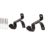 Black Flat Steel Bracket 25MM