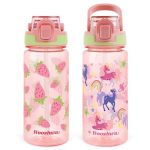Omedecal Kids Water Bottle For School 20 Oz Plastic Straw Water Bottle With Silicone Spout And Leakproof Cover Dishwasher Safe S