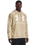Men's Ua Rival Fleece Big Logo Hoodie - Khaki Base Sm