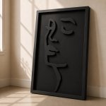 Chloe Wooden Wall Art Black