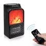 Wall Mount Electric Fireplace Heater 3D Flame Log Air Warmer Blower