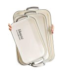 Zs - Multipurpose Tray Set 3PCS - Silver - Round