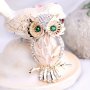 Stunning Owl Opal Brooch - Elegant Rhinestone Animal Pin For Women's Clothing