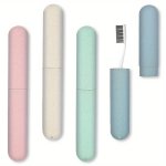 4PCS Portable Toothbrush Cases - Breathable Odorless Travel & Camping Holders For Personal Care
