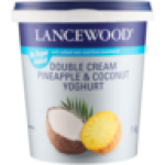 Lancewood Pineapple & Coconut Flavoured Double Cream Yoghurt 1KG
