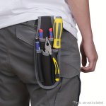 1PC Tool Pouch Electrician's Tool Work Organizer Holder Wear-resisting Durable Multipurpose For Pliers Screwdrivers