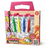 Diy Colour-in Backpack For Kids 4-PIECE Marker Set Included