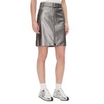 Metallic MINI Skirt -gunmetal