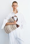 Shopper - Beige Striped