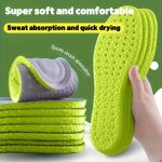 1 Pair Memory Foam Insoles For Men & Women - Soft Breathable Sweat-absorbing & Quick-drying Shoe Inserts With Shock Absorption F