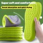 1 Pair Memory Foam Insoles For Men & Women - Soft Breathable Sweat-Absorbing & Quick-Drying Shoe Inserts With Shock Absorption For Sports Sneakers & Running Shoes