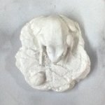 JP615 White Resin Frog On Leaf White