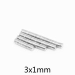 100PCS 3X1MM MINI Small Round Magnets Neodymium Magnet Dia 3X1MM Permanent Ndfeb Strong Powerful Magnets