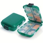 Waterproof Portable Pill Organizer Box - Moisture-proof Travel Medication Case Weeklong Plastic Capsule Container With Large Cap
