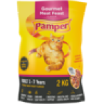 Pampers Pamper Gourmet Meat Feast Flavour All Adult Dry Cat Food 2KG