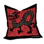 Chinese Black Dragon On Red Square Luxury Scatter By Wikus Schalkwyk Large