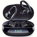 Wireless Sports Earbuds With LED Power Display Ows In-ear Headphones Wireless Deep Bass Boosted By 43% Semi-open-back Design For