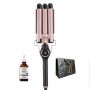 3 Barrel Ceramic Waver/curler With Coconut Oil Serum & Simpsons Bag