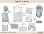 Cot Duvet Bedding Geometric Abstract Set