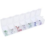 Nail Art Decoration Shaped Stones 7 Colours X 24 Stones