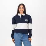 Bridge House Cut & Sew Ls Rugby Jersey-navy - 4XL