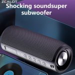 Zealot S51 20W Wireless Speakers Outdoor Portable Subwoofer Speaker Wireless Speaker Dual Pairing 1800MAH Battery 10 Hours Playt