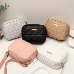 Classic Embroidered Quilted Women's Crossbody Shoulder Bags Solid Color Pu Leather Trendy Versatile Makeup Pouch Casual Fashion 