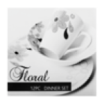 New Floral Dinner Set 12 Piece Print May Vary