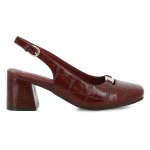 Pierre Cardin Medallion Heel - Deep Red - 8