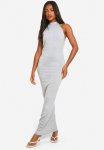 Super Soft Racer Neck Maxi Dress - Grey Marl