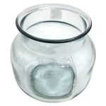 Glass Candle Vase Slight Tint 14CM