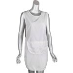 Pinafore Polyester Side-fastening Hook & Loop White