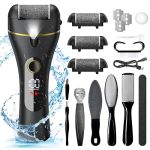 Electric Foot Callus Remover 16 In 1 Rechargeable Pedicure Kit Waterproof Scrubber Dead Skin Removal Tool With 3 Rollers & 2 Spe