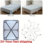 1PC Bed Sheet Holder Adjustable Elastic 12 Clips Fixed Holder Mattress Clip Fasteners Cover Blankets Grippers Fixing Non-slip St