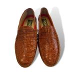 Cavalli Unisex Crocodile Leather Drivers Shoe - Tan Sa 4