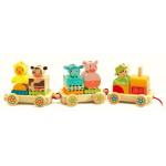 Creaferme Wooden Farm Tractor And Trailer