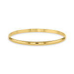Yellow Gold C Shape 4MM Bangle