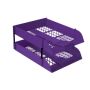 Treeline Desk Letter Tray Set 2 Tier - Electric Purple