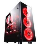 Redragon Sideswipe 4XRGB LED Tempered Glass Side front Atx Gaming Chassis Black
