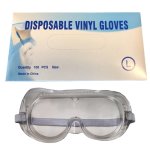 Disposable Vinyl Gloves 100 Gloves And Safety Goggles