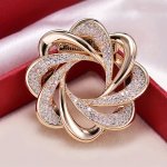 1PC High-end Rhinestone Brooch High-end Scarf Clip With Button Women Daily Uses Clothing Accessories