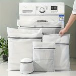 Fabric Mesh Laundry Bags With Zipper For Delicate Clothing And Undergarments Multi-size Set For Washing Storage And Organization