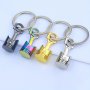 1PC/2PCS Creative Car Keychain For Men Metal MINI Auto Engine Piston Components Shape Key Ring Vehicle Part Pendant Keychain