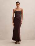 Ivy Petite Lace Corset Maxi Dress - 16 Dark Chocolate