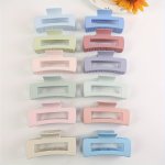 3PCS 6PCS Hollow Out Hair Claw Clips Large Hair Grab Clips Rectangular Hair Accessories For Women And Daily Uses