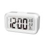 White Digital Alarm Clock Smart Night Backlight Clock With Simple