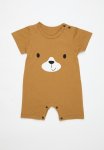 PoP Candy Printed Romper-brown