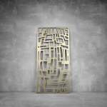 Laser Cut Screen - Design 079 - 2000 X 1000 X 20 Matt Gold Indoor